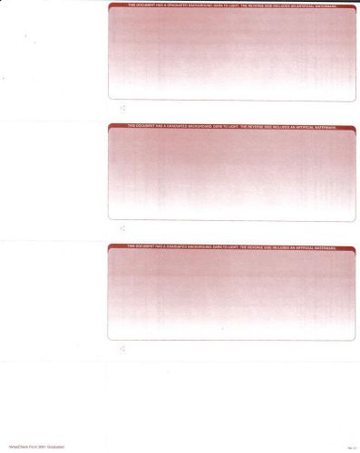 Assorted Personal Checks-Red_Red_Brown_Blue, 25 Pages-Total of 75 checks