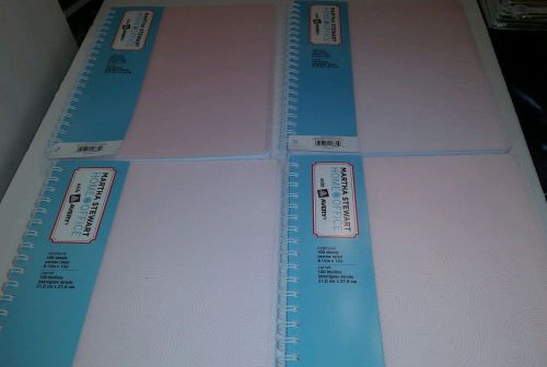 NEW Lot of 4 Martha Stewart Home Office Avery Pink Wave Notebook 8.5&#034; x 11&#034;