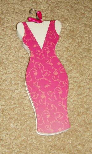 Dark Pink Curvy Halter Dress with Hanger Hanging Memo Note Pad EUC