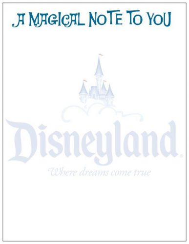 DISNEYLAND NOTE PAD. MICKEY MOUSE. MAGNETIC BACK