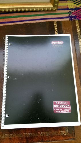 Black Pen-Tab 3 Subject Notebook 120 Sheets
