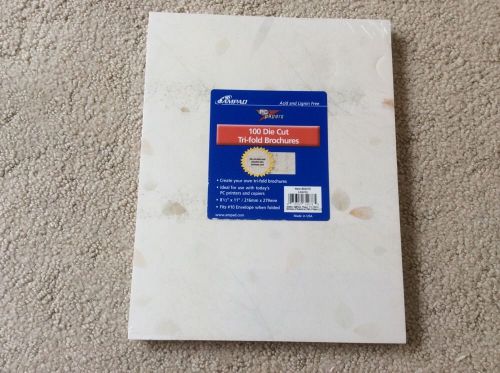 NEW Leaves Sealed 3 Panel Tri-Fold Brochure Paper 100 Sheets 32 Lb Heavy Weight