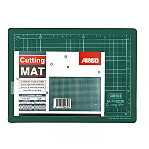 NEW A4 ARGO SELF HEALING CUTTING MAT GREEN/ PRINTED GRID-LINES ACM-2230