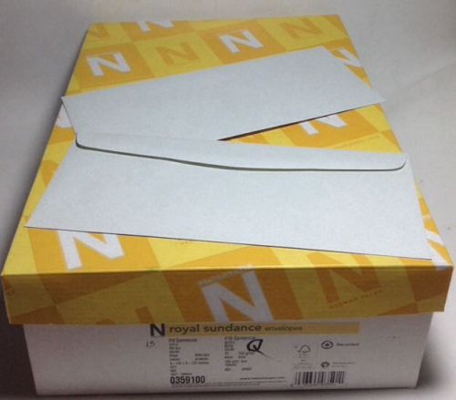 Neenah Royal Sundance Recycled Gray #10 Envelopes Fiber Finish 345/500 FREE SHIP