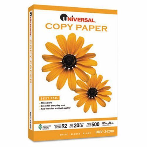 Universal Copy Paper, 92 Brightness, 8-1/2 x 14, 5000 Sheets/Carton (UNV24200)