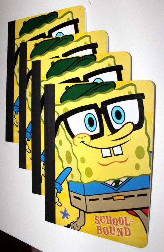 4 Pcs Sponge Bob Composition Book Notepad 50 Sheets School Note Book Spongebob
