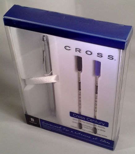 Cross classic century ballpoint pen, medium point 0.7mm, satin black barrel, blk for sale