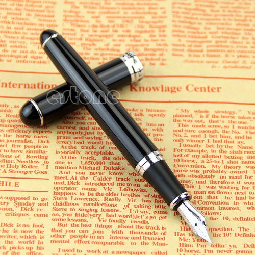 X750 Jinhao Deluxe Black 18kgp Fountain Pen Medium Nib