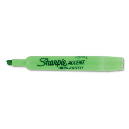Sharpie accent tank style highlighter, chisel tip, fl. green, dozen - san25026 for sale