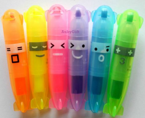 Mini Little Submarine w/ Cute Face Expression Stationery Highlighter Pen Markers
