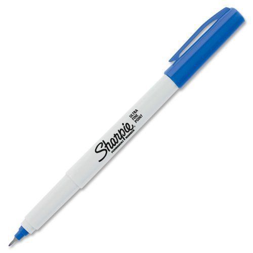 Sharpie 37003 ultra fine point permanent marker, blue, 12-pack new for sale