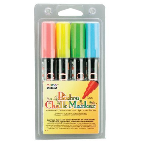 Marvy bistro chalk marker, 4pc set (marvy 480-4a) - 1 set each for sale