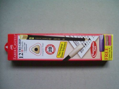 12 Faber Castell Tri-Grip 2B Pencil Eraser Caps &amp; Sharpener