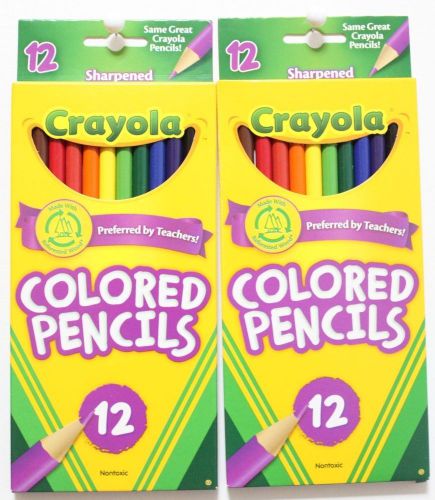 crayola colored pencils 2 pack of 12 Sharpened long pencils