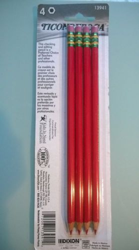 Ticonderoga Erasable Checking Pencil - Red Lead - Red Barrel 4 / (dix-13941)