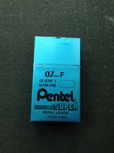 NOS Pentel 0.7mm F Ultra Fine (12) TUBES  With (12) leads in each FREE SHIP
