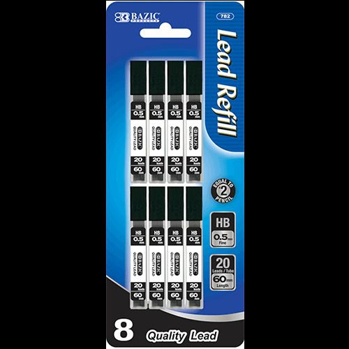 BAZIC 20 Ct. 0.5mm Mechanical Pencil Lead (8/Pack), Case of 24