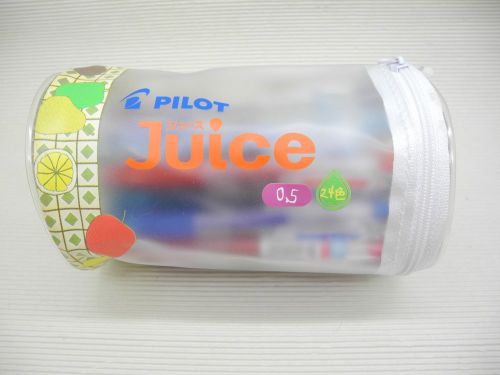 24Colors NEW Pilot retractable Juice 0.5mm gel ink/ball point pen w/case(Japan)