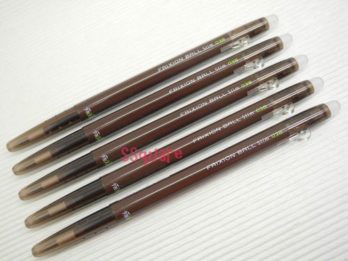 Pilot lfbs-18uf frixion ball slim 0.38mm erasable rollerball gel ink pen, brown for sale