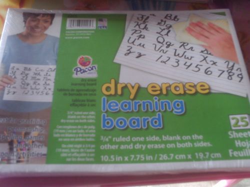 DRY ERASE LEARNING BOARD SHEETS 25 SHEETS CLASSROOM HOMESCHOOL PRESENTATIONS