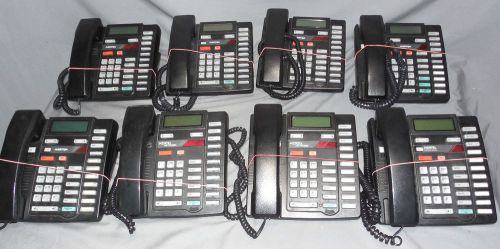 Eight (3) Nortel &amp; (5) Aastra RJ11W/C, RJ14W/C Desktop Business Phones w/ Stands