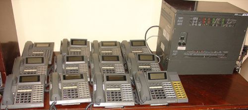 Iwatsu ADIX Omega Business Phone System with lot of 12 phones