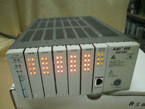Carrier Access Adit 600,230V,CMG02,FXS8B x5,E1 TDM Controller,Used