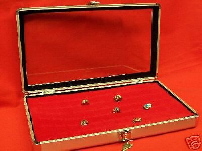 14 x 8 Aluminum Display Case  with Red Ring Insert