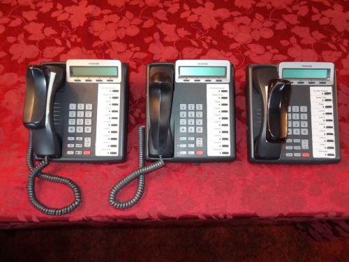 LOT OF 3 Toshiba DKT3210-SD Digital Business Telephone (3rd lot of 3 DKT3210-SD)