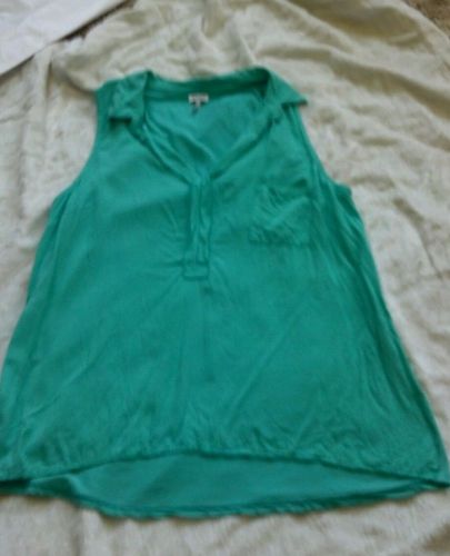 Splendid Aqua Green Modal Rayon Blouse/Shirt - M 6/8/10 V-Neck Soft top tunic