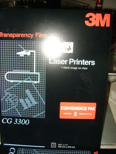Transparency Film - 10 packs of 5 each 3M Laser Printer Transparency Film CG3300
