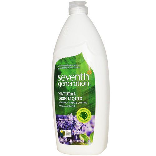 NEW Seventh Generation- Dish Liquid - Lavender Floral and Mint - 25 oz - Case of