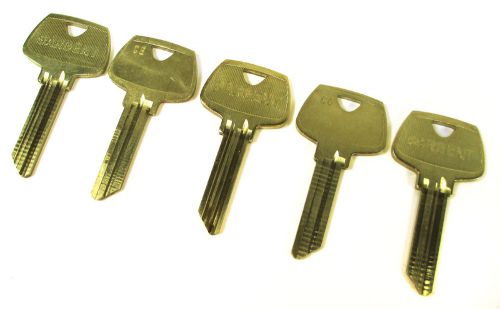 5 Sargent Brass Key Blanks CG &amp; CE Keyway