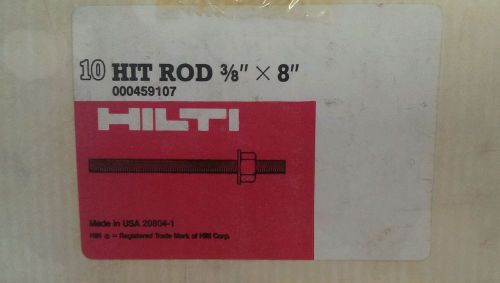 Hilti HIT ROD 3/8&#034; x 8&#034; anchors box of 10 part number 000459107