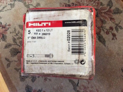 Box of 25 hilti long thread kb3 1/2x7 282529  new! for sale