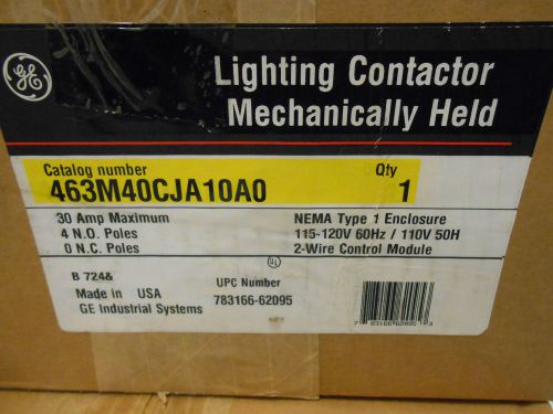 Ge 463m40cja10a0 lighting contactor mechanically held 30 amp 115 volt for sale