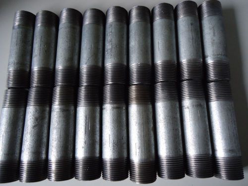 1&#034; X 4-1/2 GALVANIZED PIPE NIPPLE USA NEW OLD STOCK ONE LOT IS SEVEN (7)