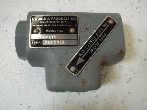 DOUBLE A D6-175 VALVE *NEW OUT OF A BOX*