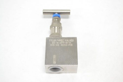 New tylok ss-8-6ff-8-a stainless threaded 1/2 in npt needle valve b279225 for sale