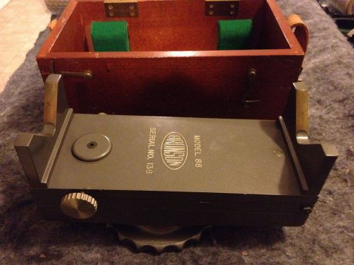 Brunson 88 tilt mounting base collimator serial no. 138 wood box good condition for sale