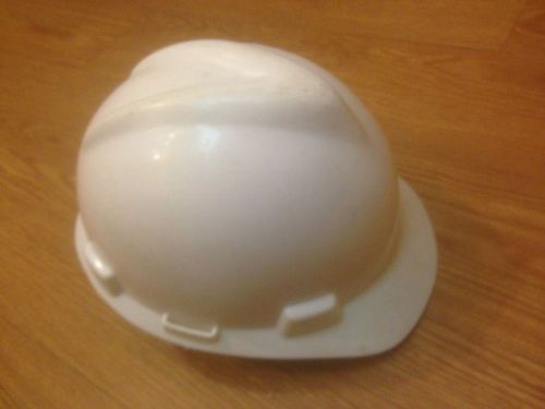 Msa full brim v-gard hard hat with ratchet suspension - white, for sale