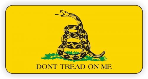 Gadsden Flag Don&#039;t Tread On Me Hard Hat Sticker / Decal / Label Tool Lunch Box