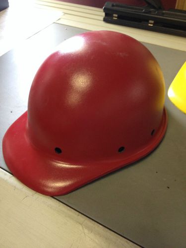 Vintage fibre metal superlectric red hard hat headwear ansi z89.1-1986 for sale
