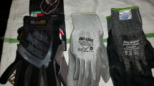 All 3 pairs go. All are XL. 1 pair fast fit mech. 2 pairs cut proof. Free Shippi