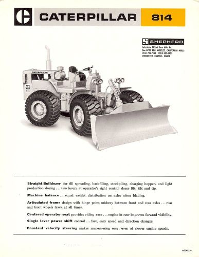 Equipment Brochure - Caterpillar - CAT - 814 - Wheel Dozer  (E1518)