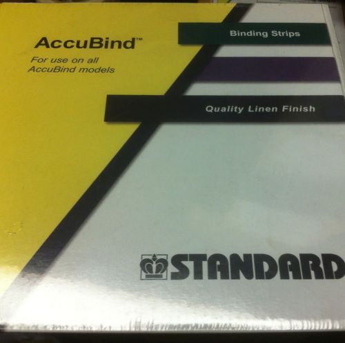Accubind Binding Strips Standard 35mm White Bookbinding Size D - 1-3/8&#034; NEW