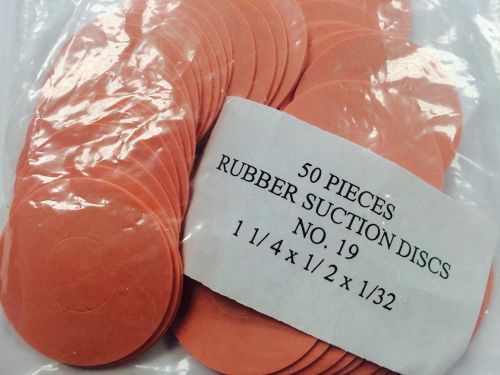 Rubber Suction Disc Flat Disc Qty 50 no.19  1 1/4 x 1/2 x 1/32
