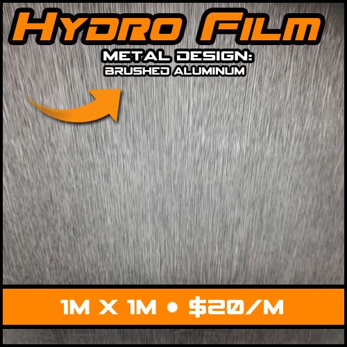 Hydrographic Water Transfer Printing Film - Brushed Aluminum w/ White Base