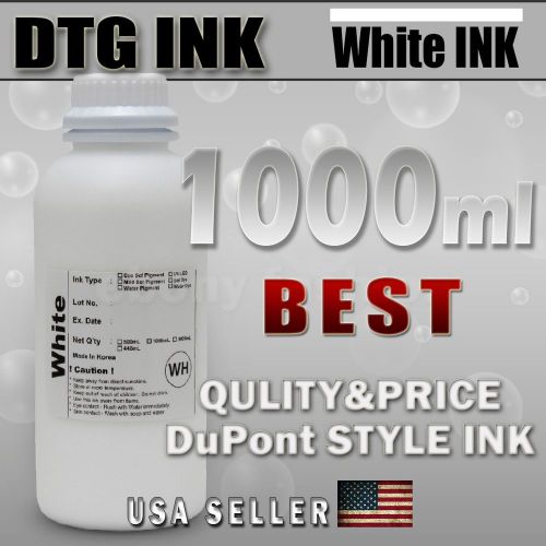1000ml white ink dtg viper dupont style textile ink direct to garment printers for sale