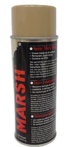 Marsh Mark Over Tan Spray Paint 11 oz. Cans (Case of 12) Grafiti Ink Cover Up